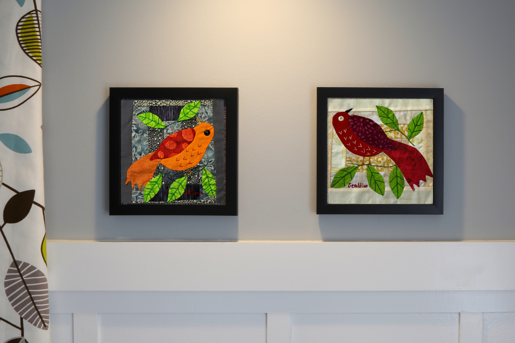 Birds of Hope Framed Mini-Quilt #2